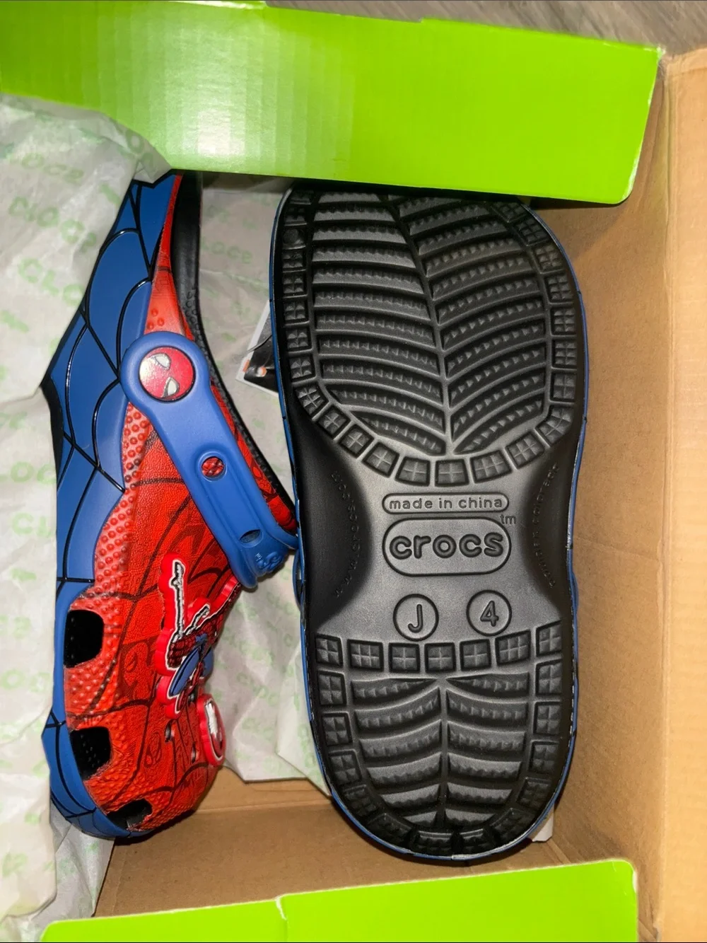 CROCS Marvel Spider-Man Red and Blue Kids Clog